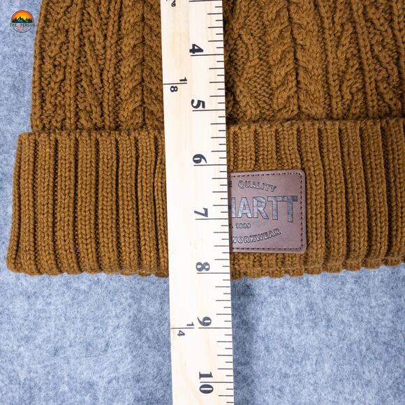 Carhartt Fisherman Beanie Hat Brown Rib Knit Women's One Size - Picture 6 of 8
